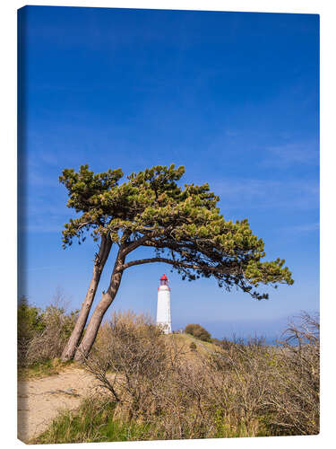 Leinwandbild Der Leuchtturm Dornbusch auf der Insel Hiddensee