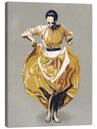 Canvas print Golden dress