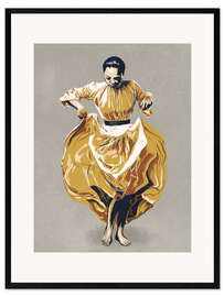 Framed art print Golden dress