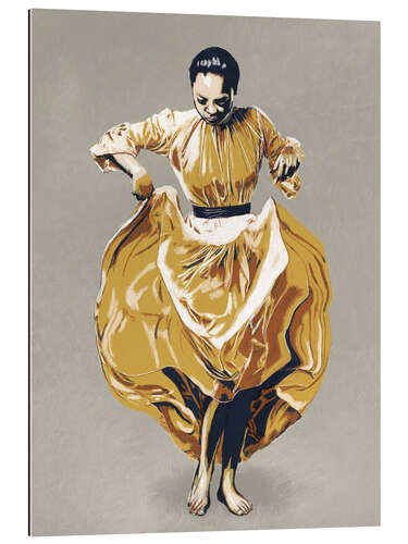 Gallery print Golden dress