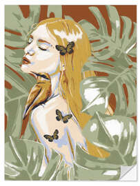 Wall sticker Jungle girl