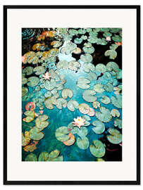 Kunsttryk i ramme Waterlilies