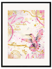 Gerahmter Kunstdruck Flug des Kolibris