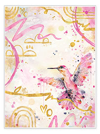 Poster Flug des Kolibris