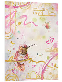 Foam board print Fluffy Hummingbird