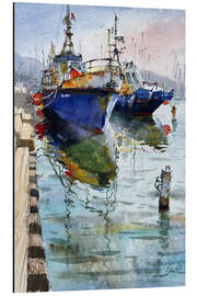 Magnettafel Schiff im Hafen