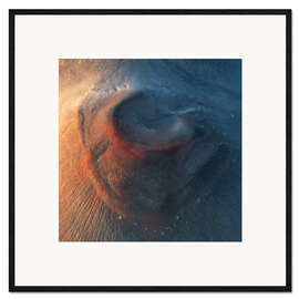 Impression artistique encadrée Sunset over a crater in Iceland