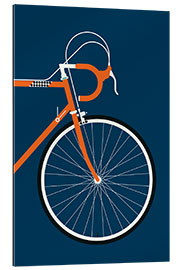 Gallery print Orange racing bike - front