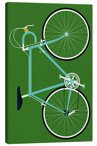 Canvas print Mint colored racing bike