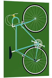 Foam board print Mint colored racing bike