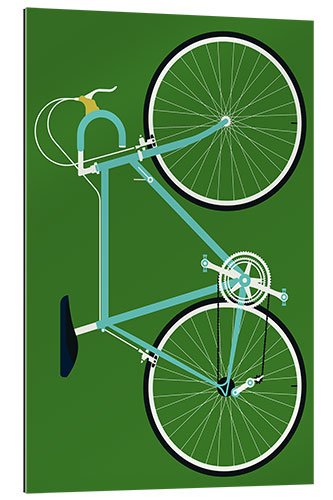 Galleriataulu Mint colored racing bike