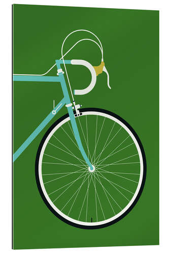 Gallery print Mint colored racing bike - front