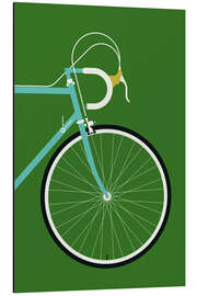 Magnettafel Mintfarbenes Rennrad - vorne