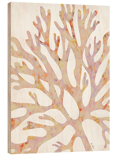 Wood print Marine coral II