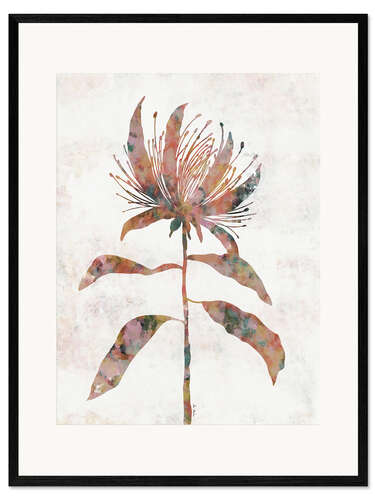 Kehystetty taidepainatus Silhouette plant II