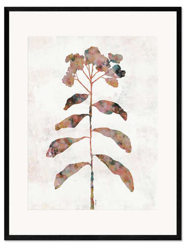 Ingelijste kunstdruk Silhouette plant