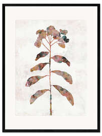 Impressão artística com moldura Silhouette plant