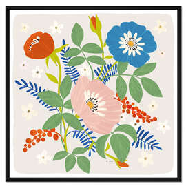 Gerahmter Kunstdruck Blumenstrauß