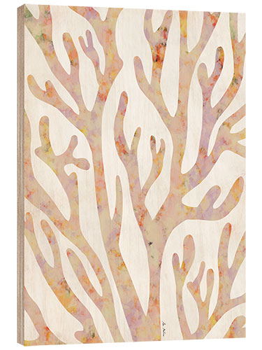 Wood print Marine coral