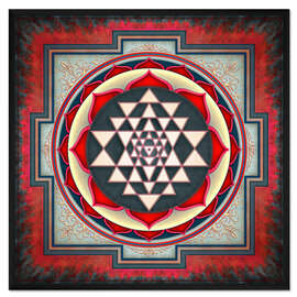 Gerahmter Kunstdruck Intuition Sri Yantra VI