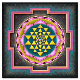 Gerahmter Kunstdruck Intuition Sri Yantra V
