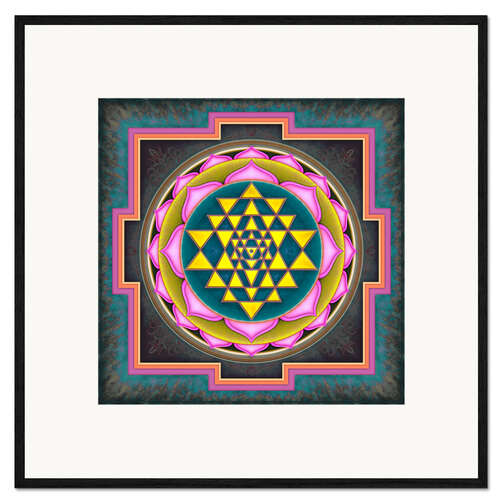Impresión de arte enmarcada Intuition Sri Yantra V