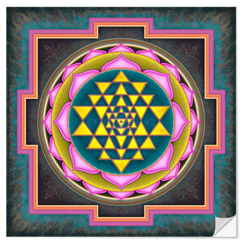 Selvklebende plakat Intuition Sri Yantra V