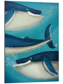 Quadro em alumínio Happy Whales