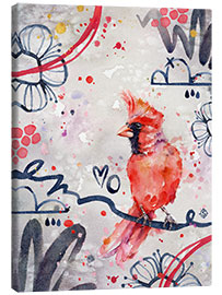 Canvas print Dashing red Cardinal