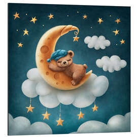Magnettafel Kleiner Bär, der auf dem Mond schläft