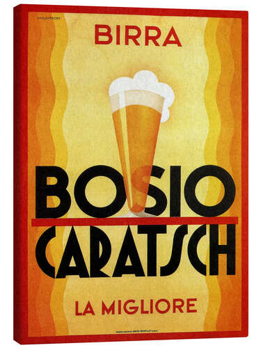 Canvastavla Birra Bosio Caratsch (La Migliore) - Vintage Beer Advert