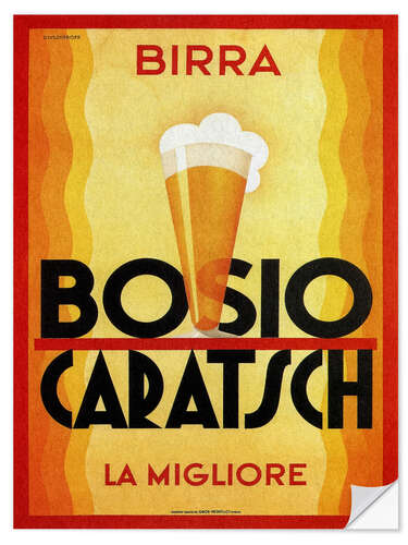 Wall sticker Birra Bosio Caratsch (La Migliore) - Vintage Beer Advert