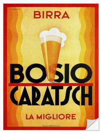 Naklejka na ścianę Birra Bosio Caratsch (La Migliore) - Vintage Beer Advert