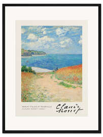 Gerahmter Kunstdruck Path in the Wheat Fields at Pourville