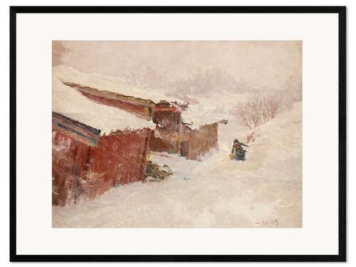 Ingelijste kunstdruk Drifting Snow, 1889