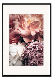 Gerahmter Kunstdruck Pfingstrosenblüten