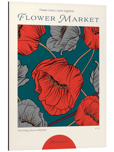 Stampa su alluminio Flower Market Madrid