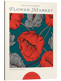 Aluminium print Flower Market Madrid