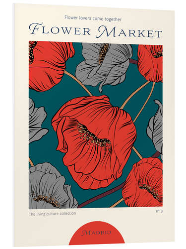 Foam board print Flower Market Madrid