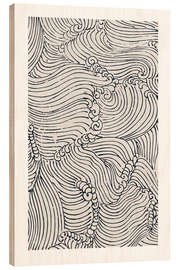 Wood print  Playful waves I - Mori Yūzan