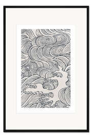 Gerahmter Kunstdruck Wellenspiel II