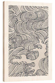 Print på træ  Playful waves II - Mori Yūzan