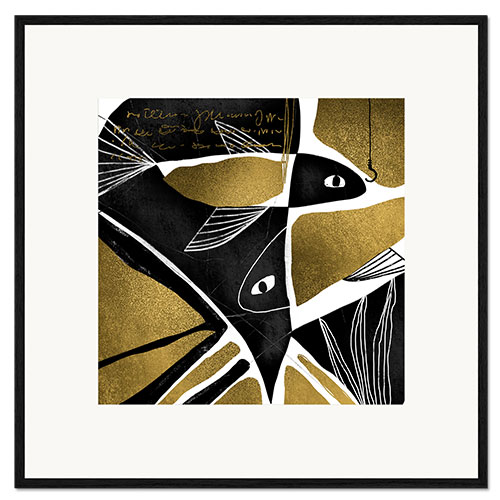Stampa artistica con cornice Golden Fish