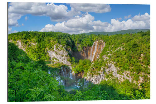 Aluminium print Veliki Slap Waterfall in Plitvice Lakes National Park