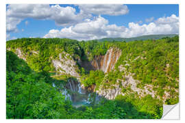 Vinilo para la pared Veliki Slap Waterfall in Plitvice Lakes National Park