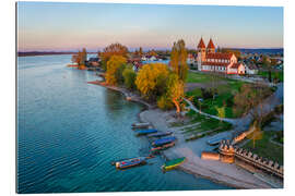 Galleritryk Reichenau Island on Lake Constance at sunset