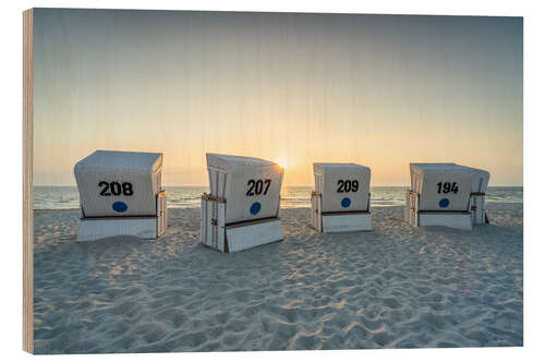 Trebilde Beach chairs on the North Sea beach on Sylt