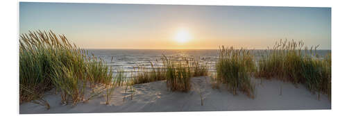 Stampa su PVC On the dune beach at sunset