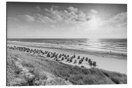 Aluminium print Holidays on the North Sea beach on Sylt