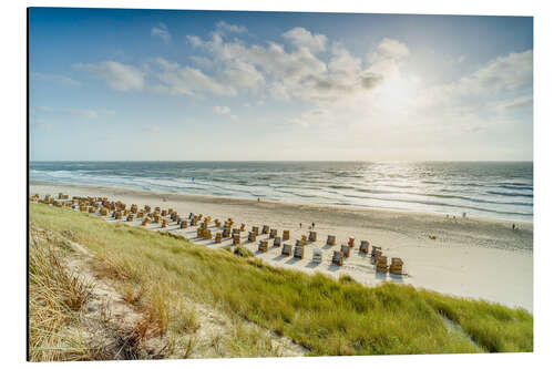 Print på aluminium On the North Sea beach on Sylt